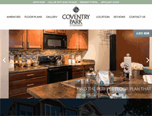 Tablet Screenshot of coventryparkliving.com